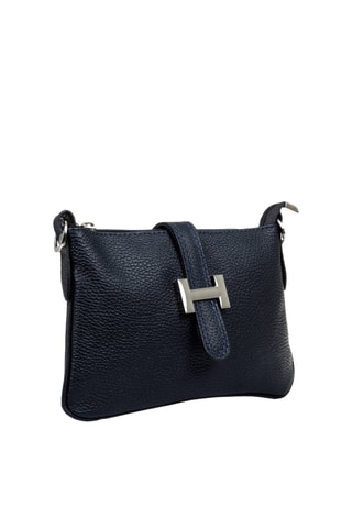 Leren Schoudertas Marineblauw