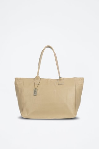 Cabas en cuir - Beige