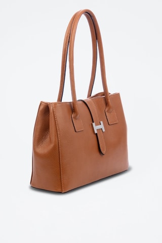 Leren Trendy Handtas Auditore - Bruin