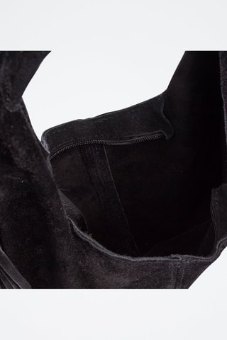 Nubuck Handtas - Zwart