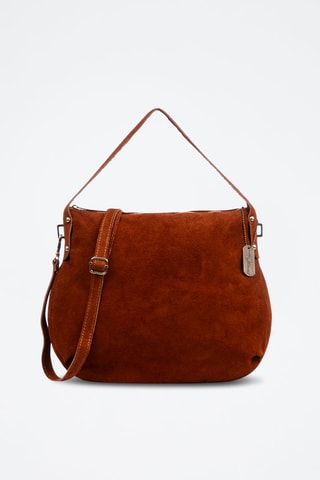 Nubuck Handtas - Bruin