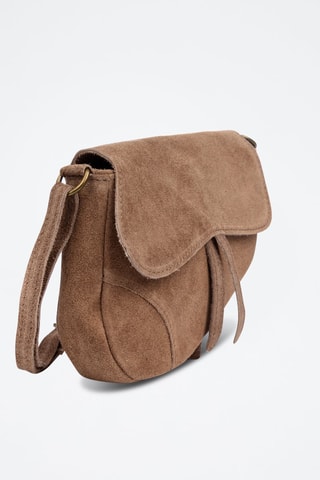 Nubuck Schoudertas - Taupe