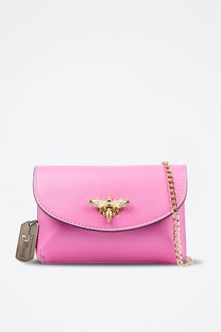 Sac bandoulière en cuir - Rose clair