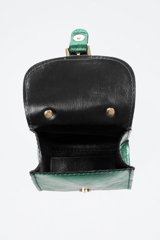 Metallic Leren Handtas Annicco - Groen