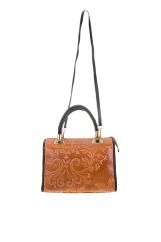 Borsa a mano in pelle - Nero e marrone