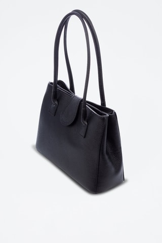 Leren Trendy Handtas Auditore - Zwart