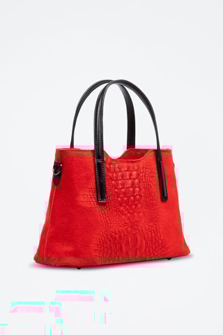 Leren Handtas Fiesole   Rood