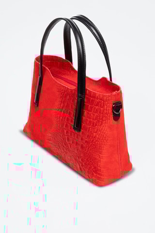 Leren Handtas Fiesole   Rood