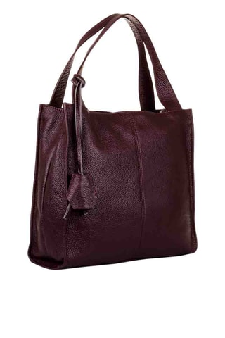 Leren Handtas Bordeauxrood - Firenze Artegiani