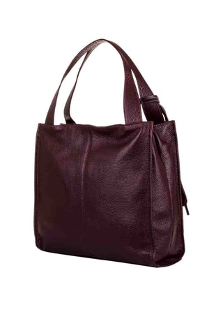 Leren Handtas Bordeauxrood - Firenze Artegiani