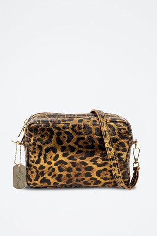 Leren Schoudertas - Beige en Bruin