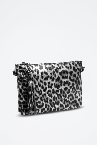 Leren Schoudertas - Grijs en Zwart