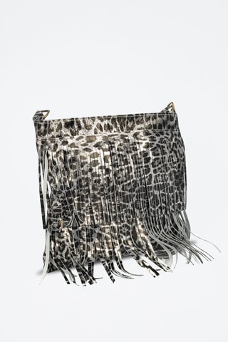 Nubuck Schoudertas Avise - Zwart en Grijs