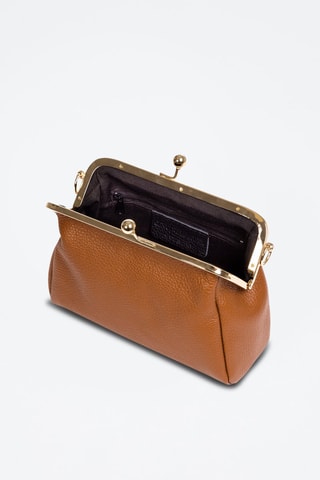 Sac bandoulière en cuir Ambivere - Marron et doré