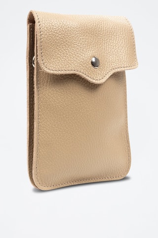 Leren Schoudertas Albareto - Taupe