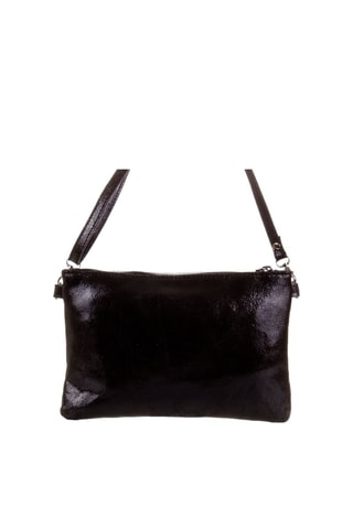 Leren Schoudertas Zwart en Wit