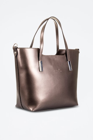 Cabas en cuir Filippa - Argenté