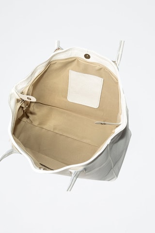 Cabas en cuir - Blanc