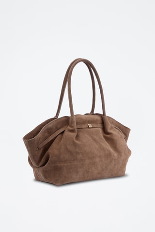 Nubuck Handtas Baradili - Donkertaupe