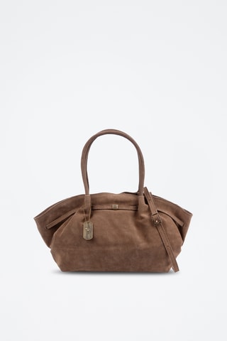 Nubuck Handtas Baradili - Donkertaupe