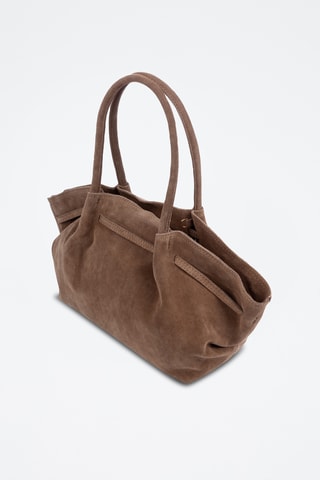 Nubuck Handtas Baradili - Donkertaupe