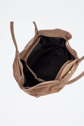 Nubuck Handtas Baradili - Donkertaupe