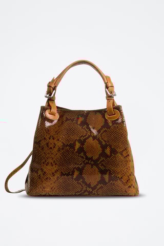 Sac cabas en cuir Emanuela - Marron