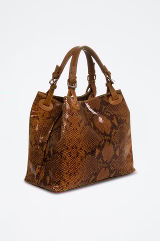 Sac cabas en cuir Emanuela - Marron