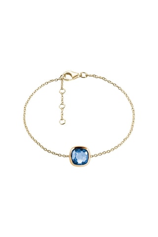 Pulseira - Prata banhada a ouro amarelo e quartzo tanzanite