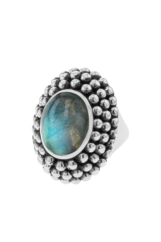 Anel - Prata e labradorite