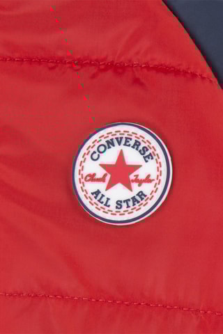 Tutina imbottita con cappuccio - Rosso e blu