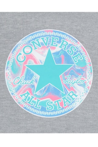 Felpa con cappuccio tie and dye   - Blu, rosa e grigio