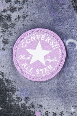 Felpa con cappuccio e leggings - Nero, viola e grigio