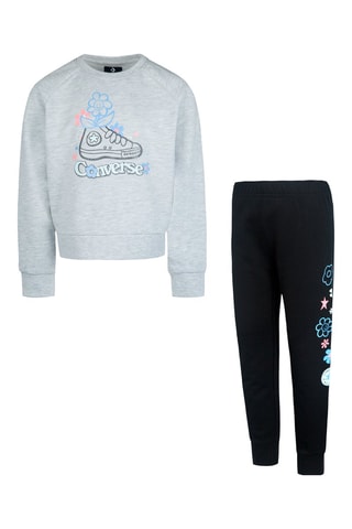 Felpa e pantaloni sportivi   - Nero e grigio