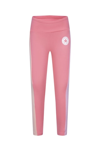 Leggings sportivi a vita alta   - Verde, bianco e rosa