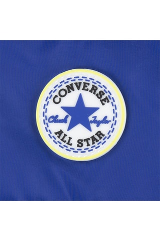 Tutina imbottita con cappuccio  - Bianco, blu e verde