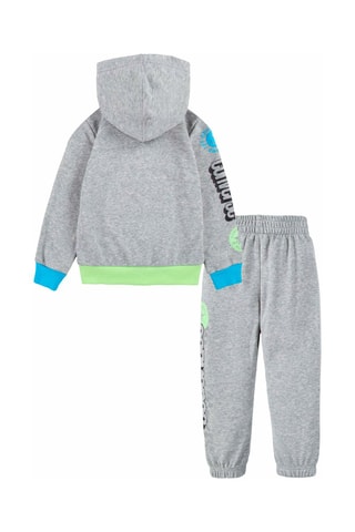 Felpa con cappuccio e pantaloni sportivi - Nero, blu e grigio