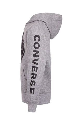 Felpa in pile con cappuccio   - Grigio