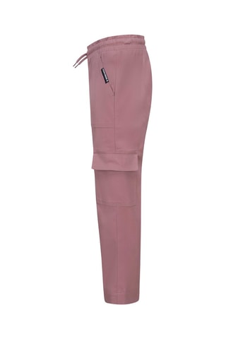 Pantaloni wide legs   - Nero, bianco e rosa