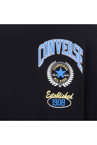 T-shirt in cotone bio   - Nero e blu