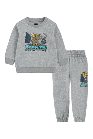 Felpa e pantaloni sportivi  - Grigio, blu e verde