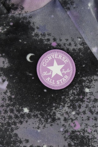 Felpa con cappuccio tie and dye e leggings - Nero, viola e grigio