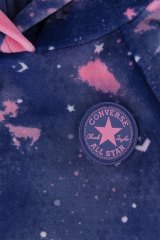 Felpa con cappuccio tie and dye - Blu e rosa