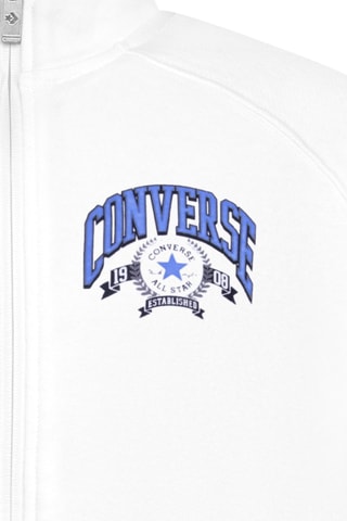 Felpa in cotone bio   - Bianco, blu e grigio