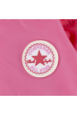 Tutina imbottita con cappuccio - Rosa, bianco e rosso