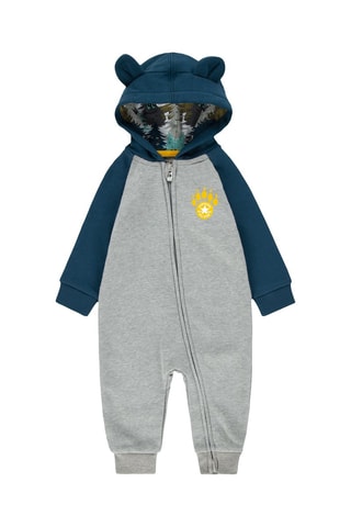 Tuta con cappuccio con orecchie - Grigio