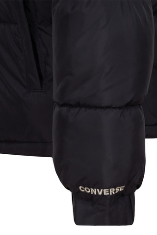 Piumino con cappuccio   - Nero