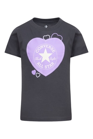 T-shirt  - Nero e viola