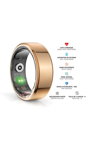 Smartring Mogie - Model Titan - Roségoudkleurig - Maat 8