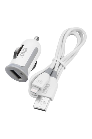 2-in-1 Set Eko - Autolader 1 A + Kabel 